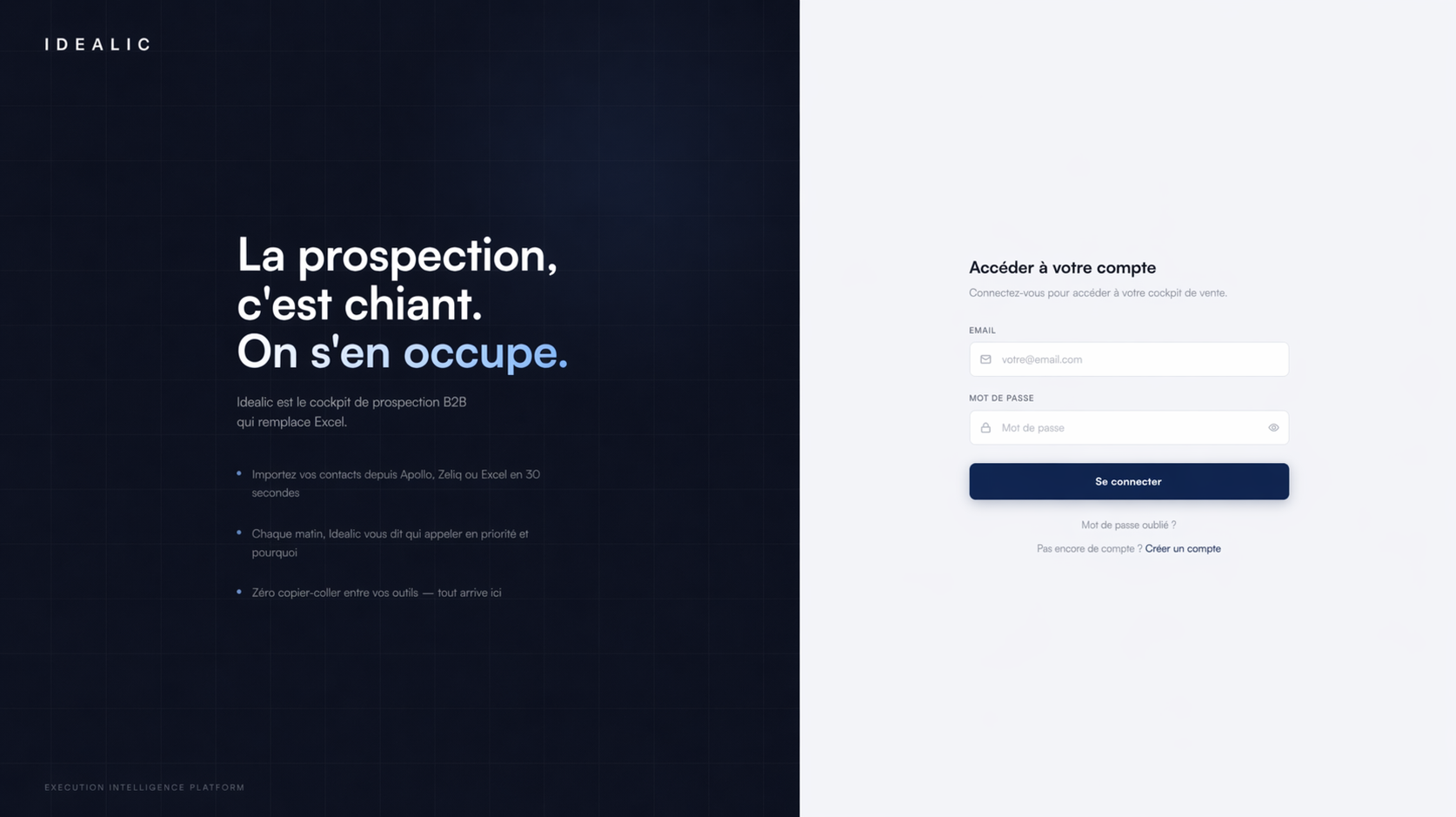 Idealic — Web app SaaS B2B de prospection assistée par IA